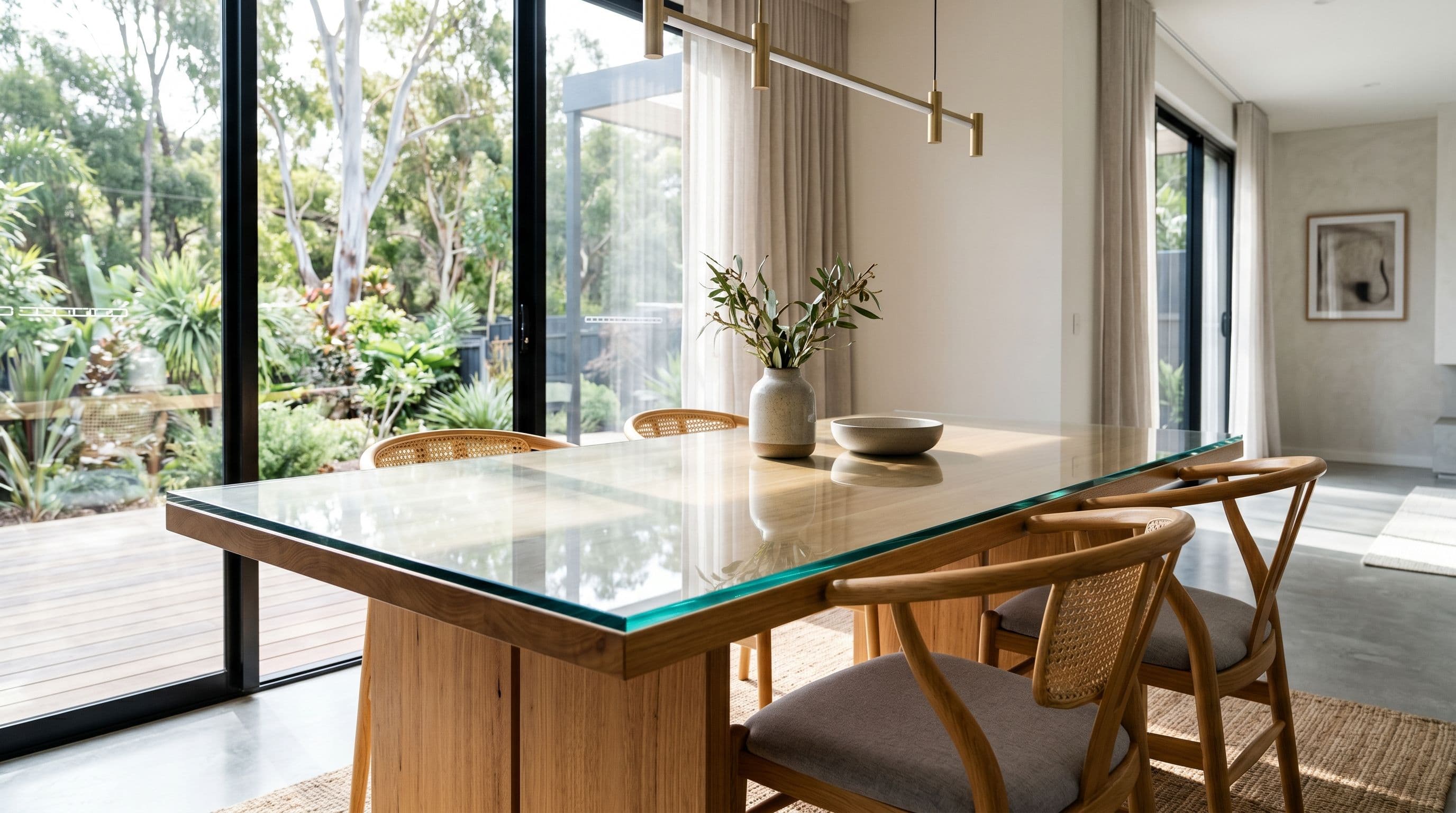 Glass tabletops by M.C Glass & Glazing in Adelaide