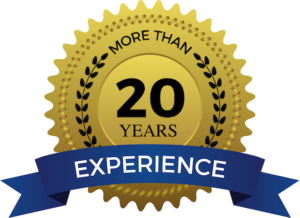 over 20 years experience badge